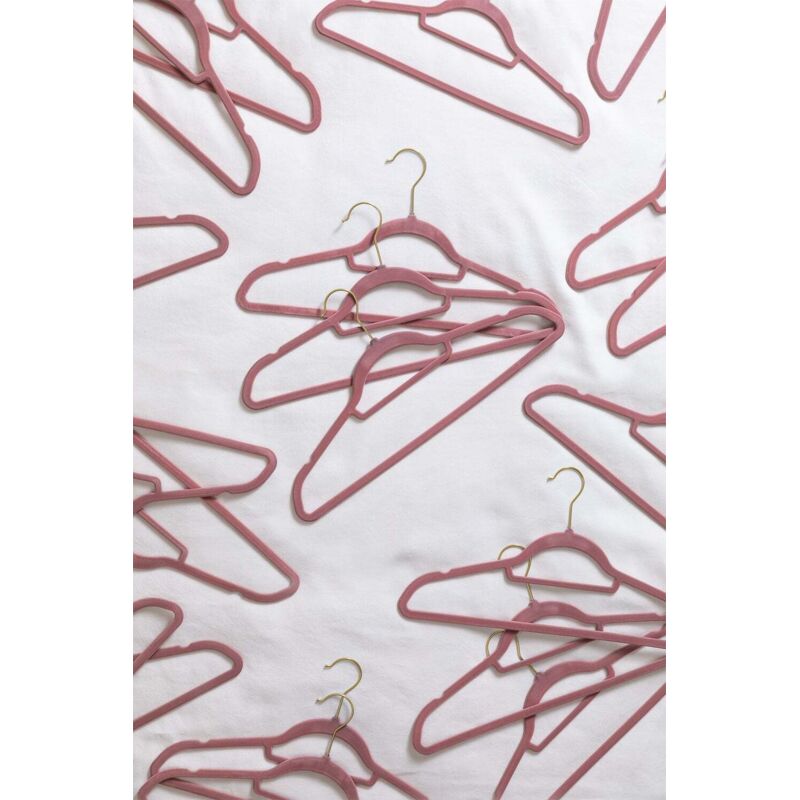 Sklum - Lot de 20 cintres Palou Gold Mousse Terracotta Sklum - Lot de 20 cintres Palou Gold Mousse Terracotta