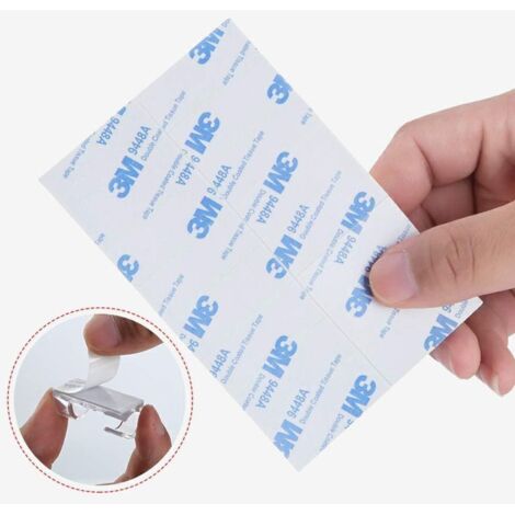 Lot de 20 clips de câble, supports de câble adhésifs, clips de câble de bureau-AquaForge
