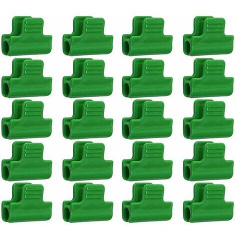 Lot de 20 clips de fixation pour films de serre, en plastique laminé, pour bâches, cadres et couvertures de rangées, diamètre 11 mm