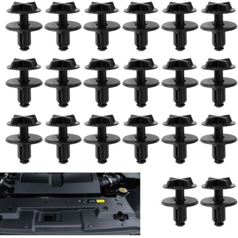 Lot de 20 clips de retenue de panneau de capot de batterie en plastique pour Land Rover Range Rover LR024316, boucle de couvercle de batterie, garniture de panneau de voiture, clou traversant en nylon