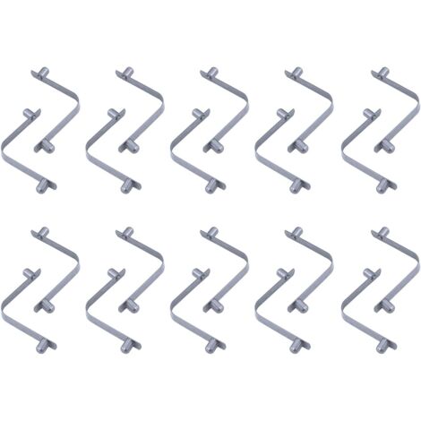 Lot de 20 clips papillon en V solides acier inoxydable 304 pour piscine, spa, brosse, écumoire, filet, tête d'aspirateur, mini jet aspirateur, manche télescopique -