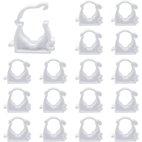 Lot de 20 colliers de serrage - Diamètre intérieur - En plastique - Pour piscine, étang, machine à laver et jardin (32 mm)