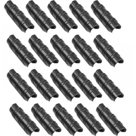 Lot de 20 colliers de serrage en plastique de 20 mm pour cadre de serre, clips de tube de construction de jardin en plastique, pinces de tuyau fixes pour fournitures de plantes