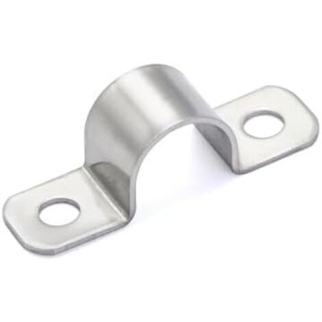Lot de 20 colliers de serrage pour câbles, fixation à 2 trous pour tuyaux, en acier inoxydable 304, support de câble mini, fixation pour câbles électriques.-AquaForge