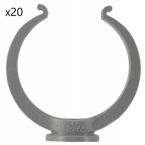 Lot de 20 Colliers Lyre NICOLL Ø75mm Flexigaine pour Conduits de Ventilation - 11023183