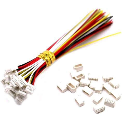 Lot de 20 Connecteur Mâle, 4 Broche, Câble 150 mm, Connecteur Femelle, Électronique