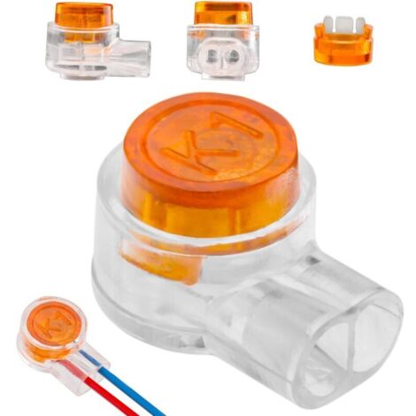 Lot de 20 connecteurs à fils simples K1 pour câble de télécommunication/signal  Liens rapides pour sertir 2 fils - Câble téléphonique, câble réseau-