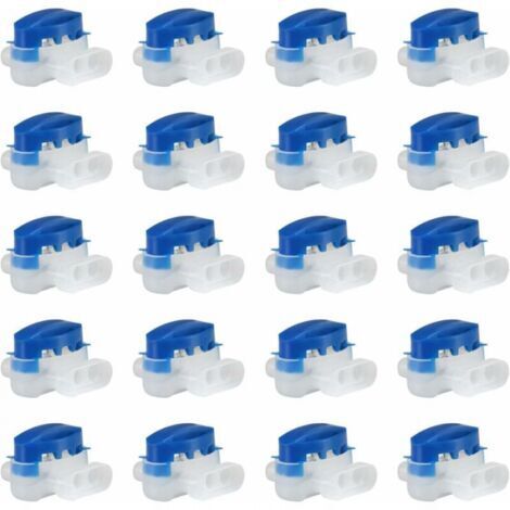 Lot de 20 connecteurs de câble étanches pour robot tondeuse – Réparation facile jusqu'à 3 fils – Pour câbles 0,5mm² à 1,5mm²