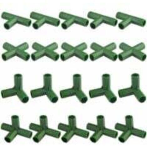 Lot de 20 connecteurs de cadre de jardinage 11 mm – Matériau PP durable – Pour serres et plantes grimpantes – Assemblage facile