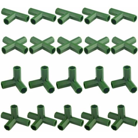 Lot de 20 connecteurs de cadre de jardinage 11 mm – Matériau PP durable – Pour serres et plantes grimpantes – Assemblage rapide