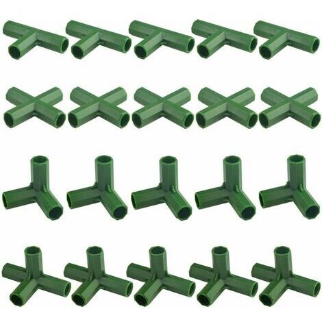 Lot de 20 connecteurs de cadre de jardinage 11 mm –Matériau PP durable –Pour serres et plantes grimpantes –Assemblage rapide