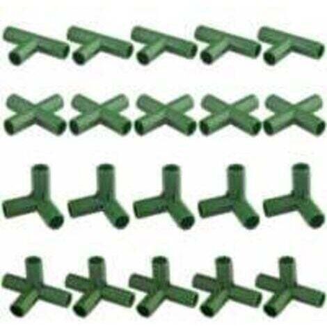 Lot de 20 connecteurs de cadre de jardinage résistants pour serre et plantes 11 mm,