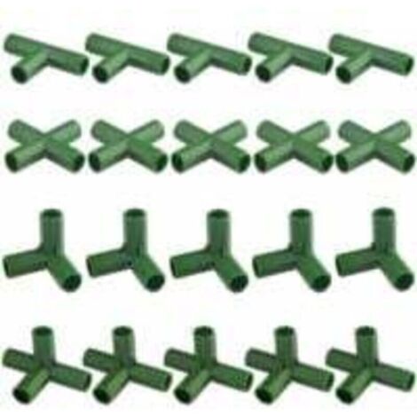 Lot de 20 connecteurs de cadre de jardinage résistants pour serre et plantes 11 mm,