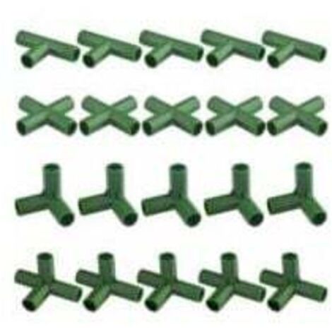 Lot de 20 connecteurs de cadre de jardinage résistants pour serre et plantes 11 mm,