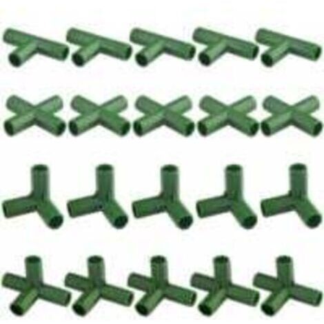 Lot de 20 connecteurs de cadre de jardinage résistants pour serre et plantes 11 mm,