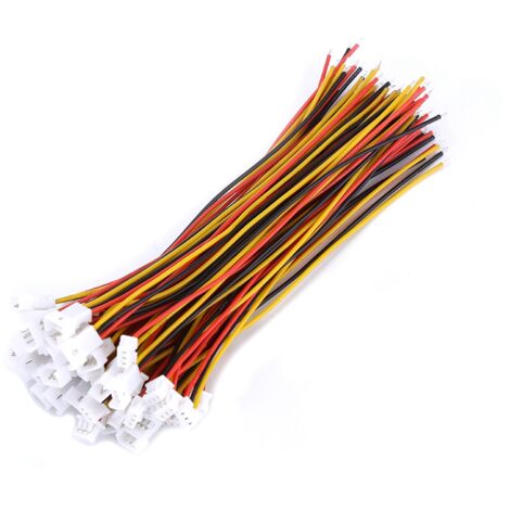 Lot de 20 connecteurs Micro JST 1,25 mm mâle-femelle avec câbles pour Arduino et drones