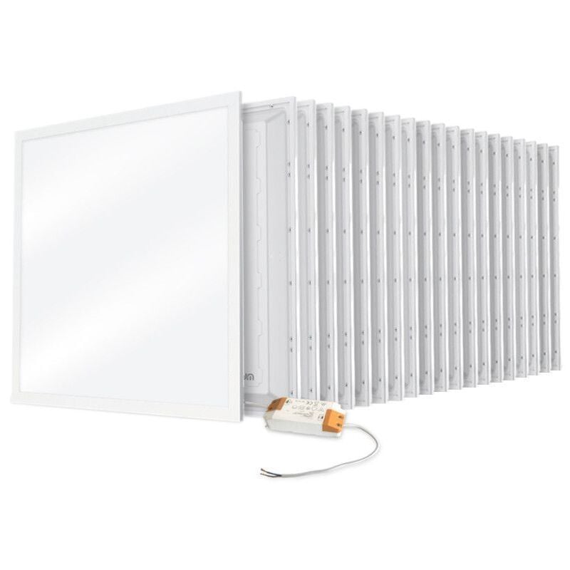 Arum Lighting - Lot de 20 Dalles led plafond 36W Eq 400W 600x600 Garantie 3 ans Température de Couleur: Blanc neutre 4000K