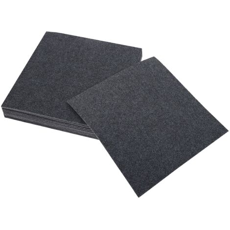 Lot de 20 dalles de moquette, auto-adhésives, 50 x 50 cm, résistantes, avec patch adhésif pour toutes les pièces, maison, bureau, chambre, antidérapantes, gris clair, 5 m²