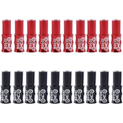 Lot de 20 embouts de câble de frein pour vélo - 10 pièces pour câble de frein de 4 mm + 10 pièces pour câble de frein de 5 mm