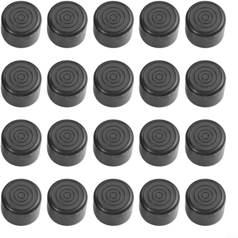 Lot de 20 embouts de chaise en caoutchouc – Tapis de protection de sol pour pieds de meubles, protections de sol anti-rayures en PVC, coussinets