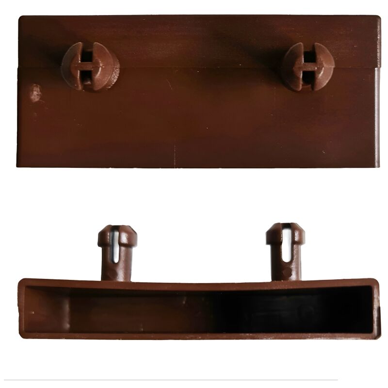 Scm Créations - Lot de 20 embouts de Latte 60mm marron Attaches plastique Renforcé Sommier lit canapé clic clac bz Fixation Accroche support capuchon