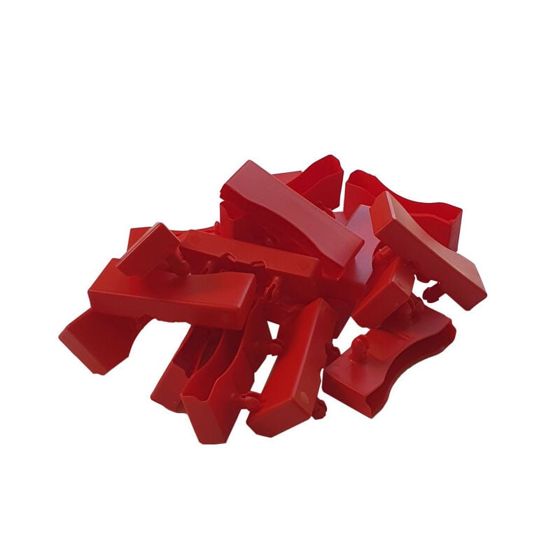 Lot de 20 embouts rouge pour lattes de 68 x 8 mm