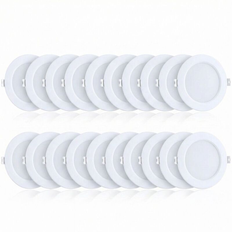 Arum Lighting - Lot de 20 encastrables pour plafond 6W Eq 60W 600 lumens Blanc naturel Arum Lighting - Lot de 20 encastrables pour plafond 6W Eq 60W 600 lumens Blanc naturel