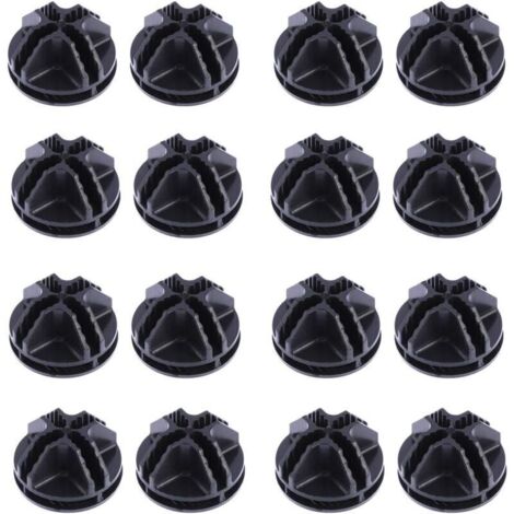 Lot DE 20 Fils Cube Plastique Connecteurs pour Cubes de Rangement Rayonnage et Armoire modulaire Organiseur Dressing Fermoir Boucle Clip (Noir)