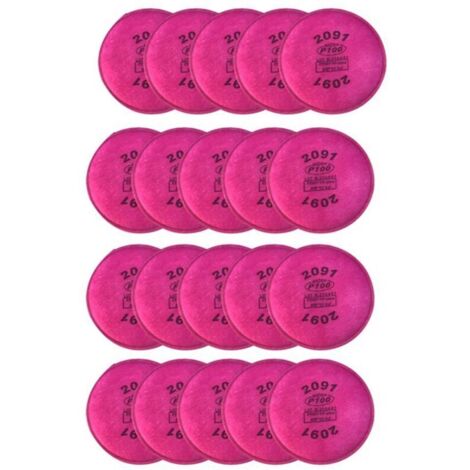 Lot de 20 filtres à particules 2091 P100 compatibles avec 2091, remplacement pour 6000 6200 6800 7000 FF-4