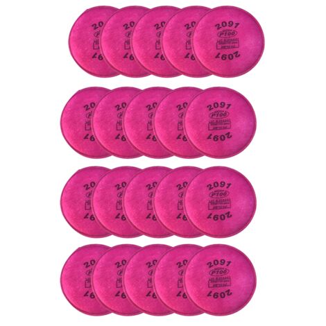Lot de 20 filtres à particules 2091 P100 compatibles avec 2091, remplacement pour 6000 6200 6800 7000 FF-4