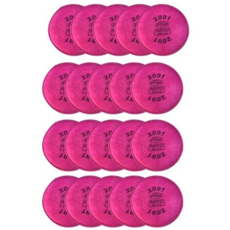 Lot de 20 filtres à particules 2091 P100 compatibles avec 2091, remplacement pour 6000 6200 6800 7000 FF-4