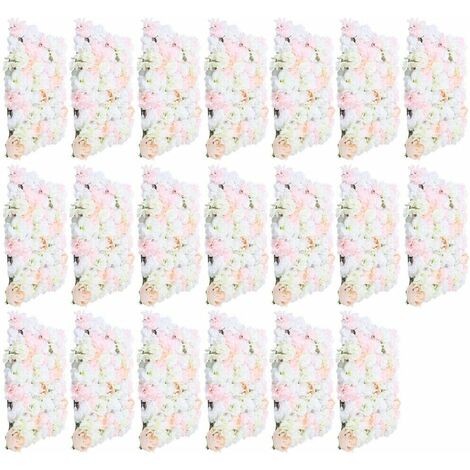 Lot de 20 fleurs artificielles - En soie - 40 x 60 cm - Pour mariage, événement