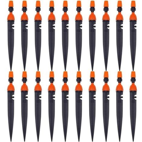Lot de 20 goutte-à-goutte réglables - Système d'irrigation goutte à goutte à 360 degrés - Pour paysage,potager,jardin,serre