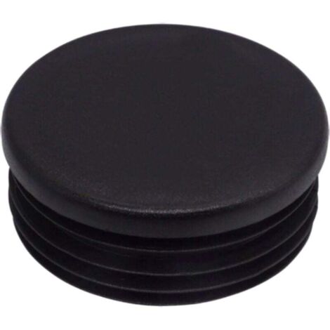 Lot de 20 inserts de tubes ronds de 60 mm, bouchons de poteau de clôture en plastique noir, bouchons de tuyau, noir RAL 9005