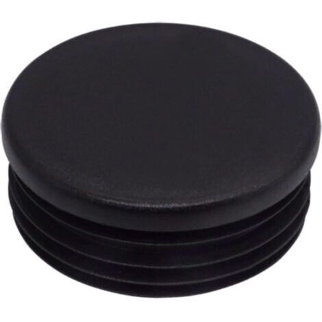 Lot de 20 inserts de tubes ronds de 60 mm, bouchons de poteau de clôture en plastique noir, bouchons de tuyau, noir RAL 9005