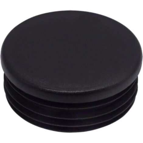 Lot de 20 inserts de tubes ronds de 60 mm, bouchons de poteau de clôture en plastique noir, bouchons de tuyau, noir RAL 9005