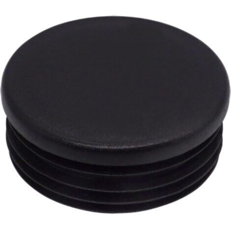 Lot de 20 inserts de tubes ronds de 60 mm, bouchons de poteau de clôture en plastique noir, bouchons de tuyau, noir RAL 9005