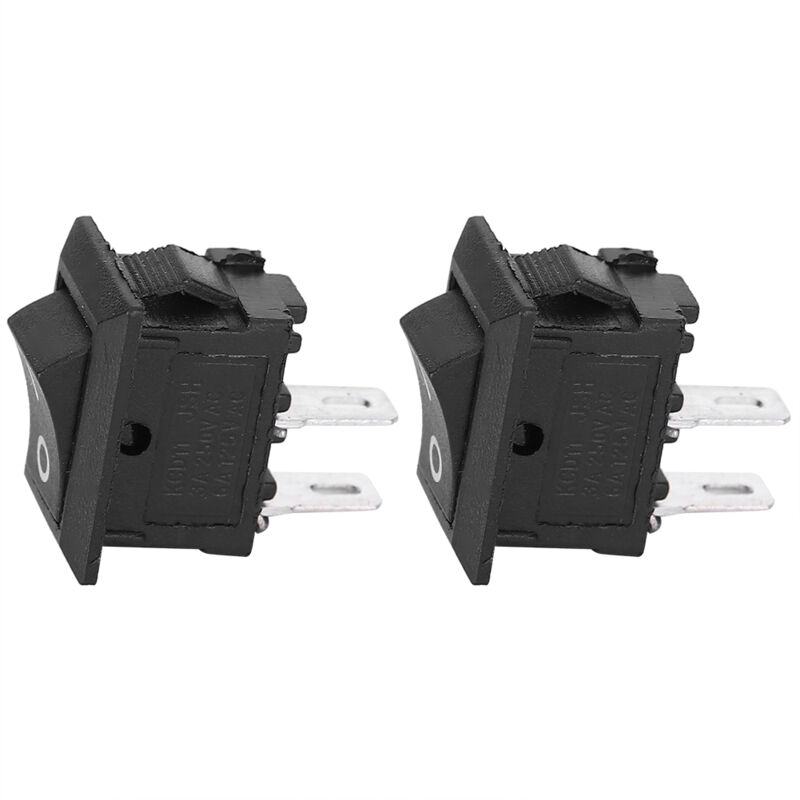 Lot de 20 interrupteurs à bascule 2 broches marche/arrêt 2 positions KCD11 Accessoires pour appareils ménagers Noir