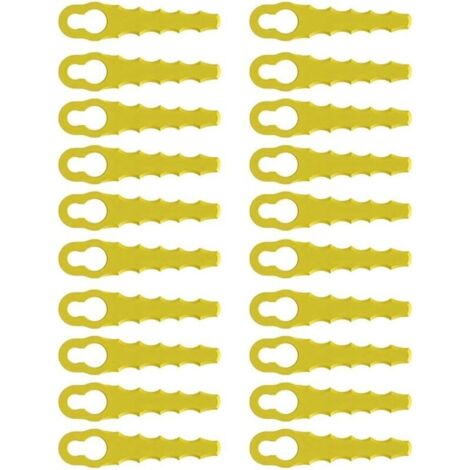 Lot de 20 lames de rechange en plastique pour tondeuse à gazon pour de nombreuses occasions
