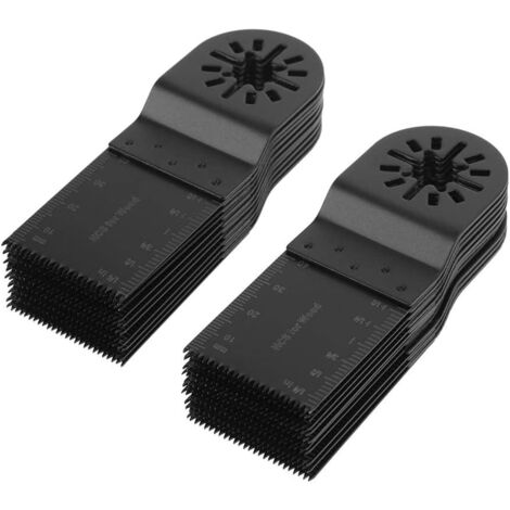 Lot de 20 lames de scie à oscillantes en acier au carbone, Outil oscillantes multifonction lames 34 mm, lames rotative pour le bois, le plastique, le tôle mince et les clous