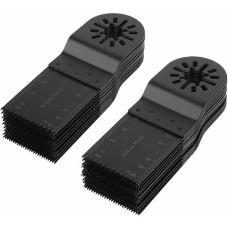 Lot De 20 Lames De Scie Oscillante, Lame Outil Multifonction, 34 Mm, Lame Oscillante Pour La Réparation De La Coupe, Lames De Scie À Dégagement Rapide Pour Outils Multifonctionnels Lames Mélange