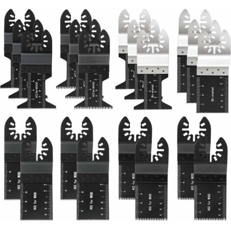 Lot De 20 Lames De Scie Oscillante Professionnelle Universelles Pour Scie Multifonction À Libération Rapide Fein Multimaster. Ryobi. Milwaukee. Bosch. Dremel. Dewalt. Rockwell. Makita Et Plus Encore