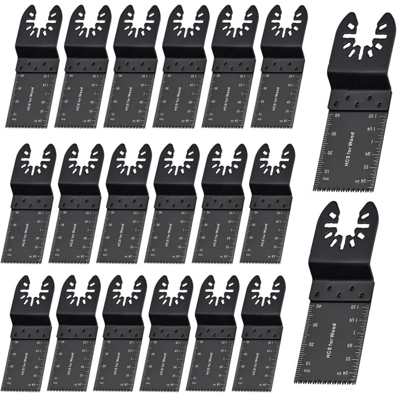 Lot de 20 lames de scie oscillante universelle à dégagement rapide pour DeWalt, Bosch, Fein, Makita, Multimaster Dremel 35 mm