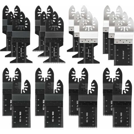 Lot de 20 lames de scie oscillantes pour bois et métal – Acier au carbone – Compatible outils multifonctions – Coupe précise et rapide
