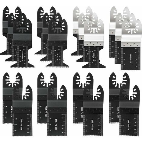 Lot de 20 lames de scie oscillantes professionnelles pour bois/métal, outil multifonction universel Quick Release pour Fein Multimaster, Ryobi, Milwaukee, Bosch, Dremel, Dewalt, Rockwell