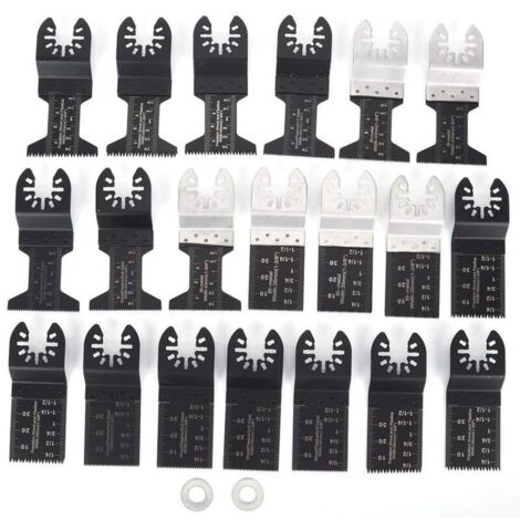 Lot de 20 lames de scie oscillantes universelles, lames de scie oscillantes professionnelles à dégagement rapide de 35/45 mm Pour un outil multifonction