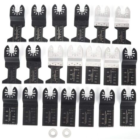 Lot de 20 lames de scie oscillantes universelles, lames de scie oscillantes professionnelles à dégagement rapide de 35/45 mm Pour un outil multifonction
