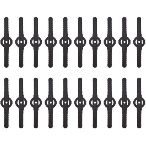 Lot de 20 Lames de Tondeuse en Plastique pour Débroussailleuse Électrique Jardin Accessoires Compatible avec Débroussailleuses à Batterie Lithium--Crezuo