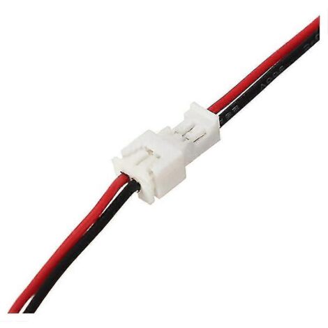 Lot de 20 mini connecteurs JST PH 1,25 à 2 broches mâle/femelle avec câbles