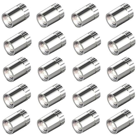 Lot de 20 mini projecteurs LED sans fil à piles, éclairage miniature pour vitrines de bijoux.